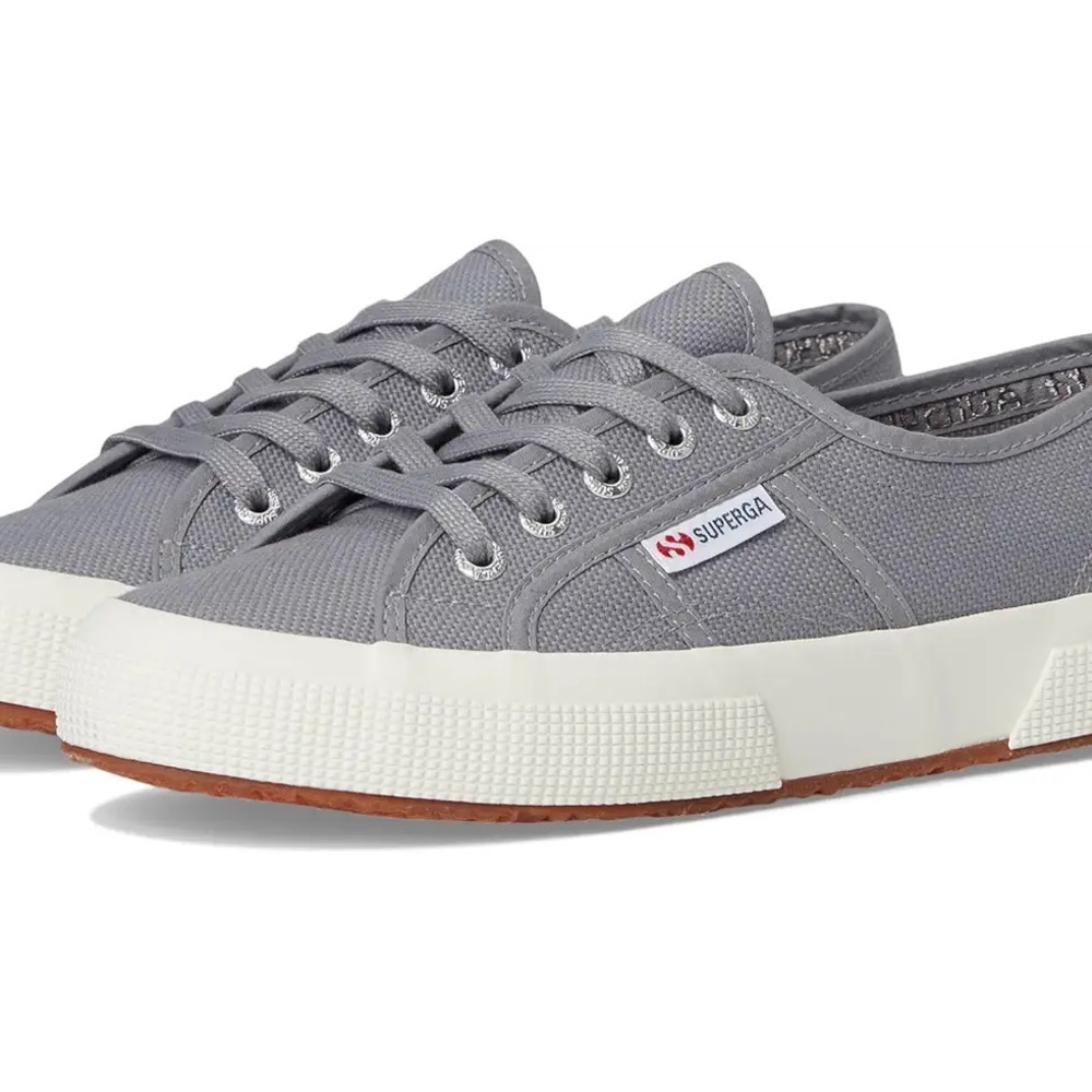 Superga Womens Gray Canvas Sneakers- Sz 41
